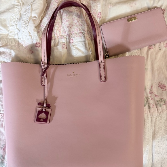 Kate Spade Light Pink shopper bag and matching wallet - Picture 1 of 5
